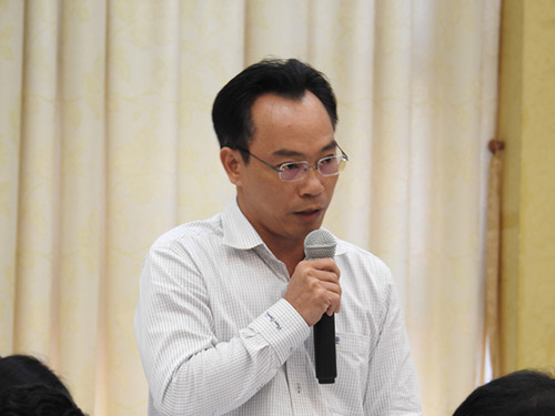 Ông Hoàng Minh Sơn, Hiệu trưởng Trường ĐH Bách khoa Hà Nội tại Hội nghị